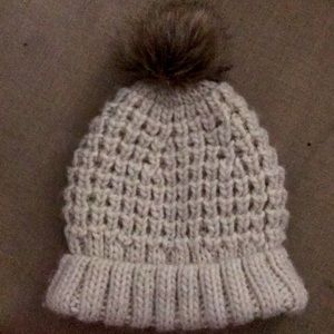 Abercombia and Fitch cream winter hat